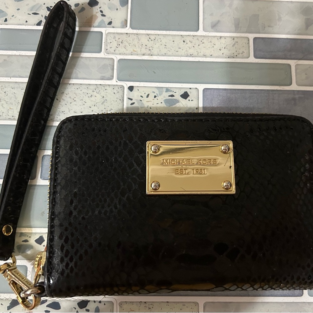 Michael Kors Black Wristlet Wallet